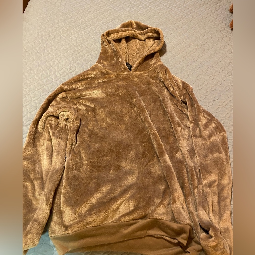 Tan cute hoodie for everyday or house day wear